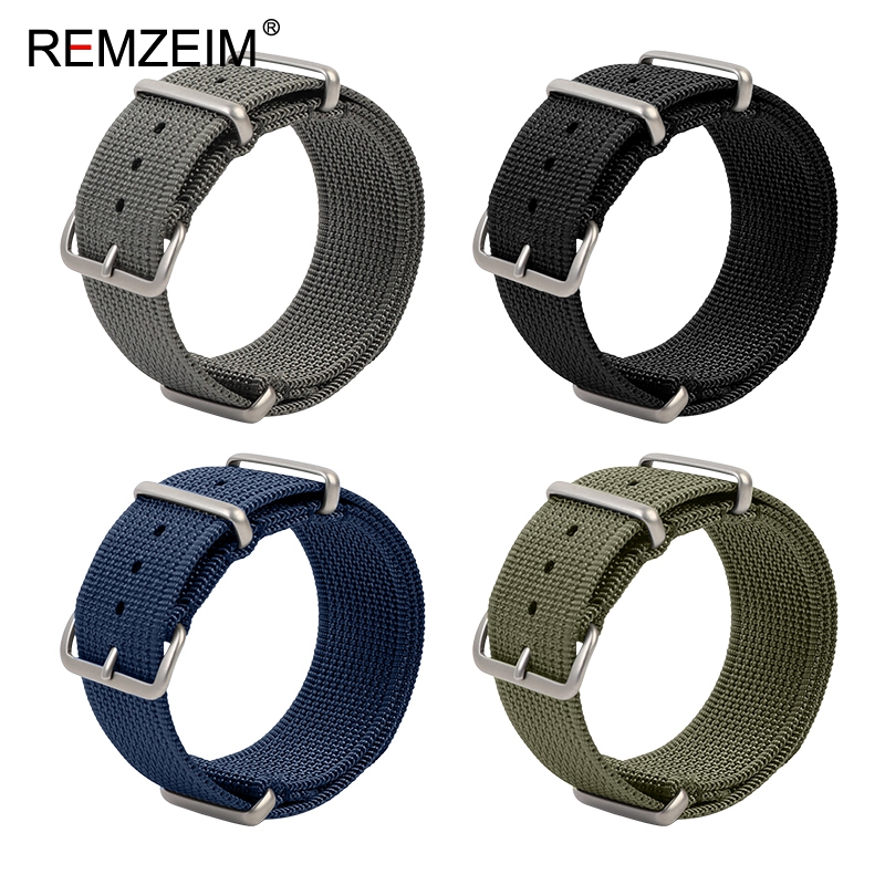 Nato Strap Nylon - 새로운 늑골이있는 나일론 시계 스트랩 18mm