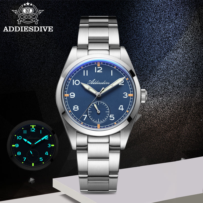 Stainless Bracelet Diver - ADDIESDIVE 36mm 남성용 쿼츠 시계 100m