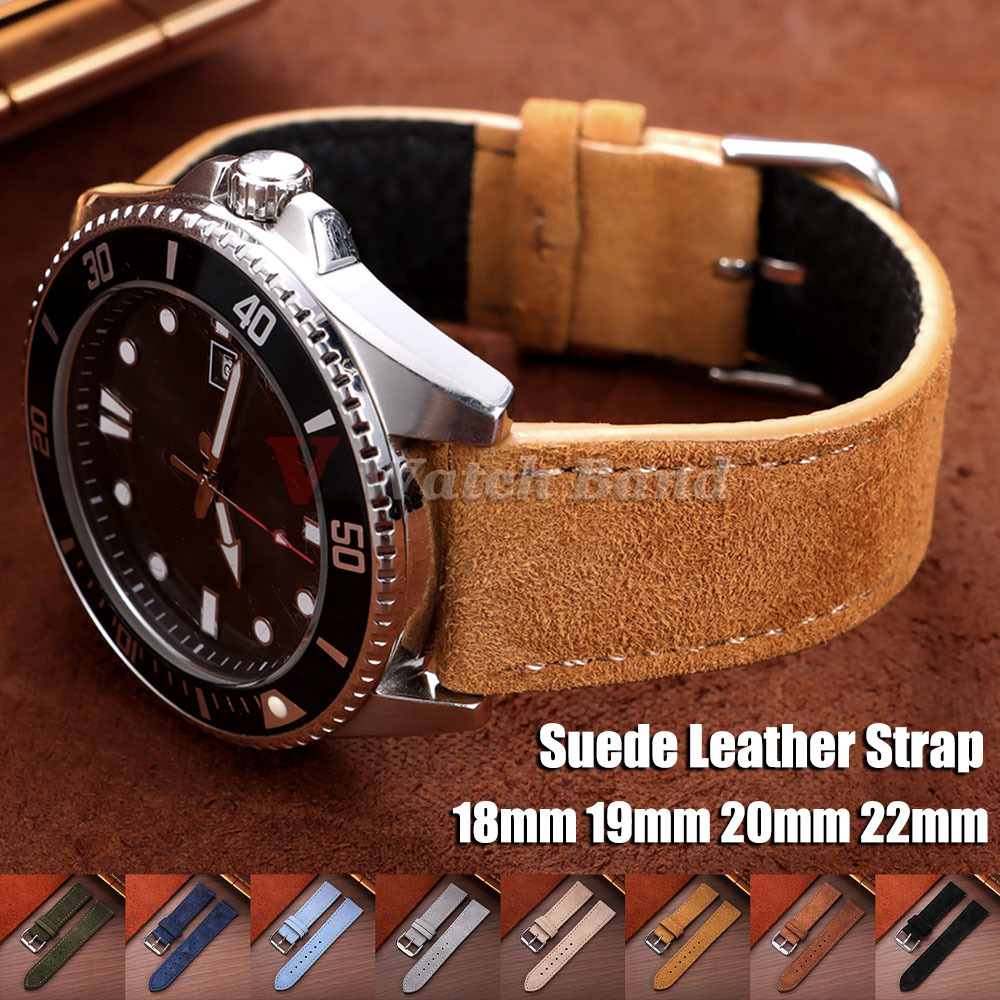 Suede Strap Watch - 스웨이드 가죽 시계 스트랩 18mm 19mm