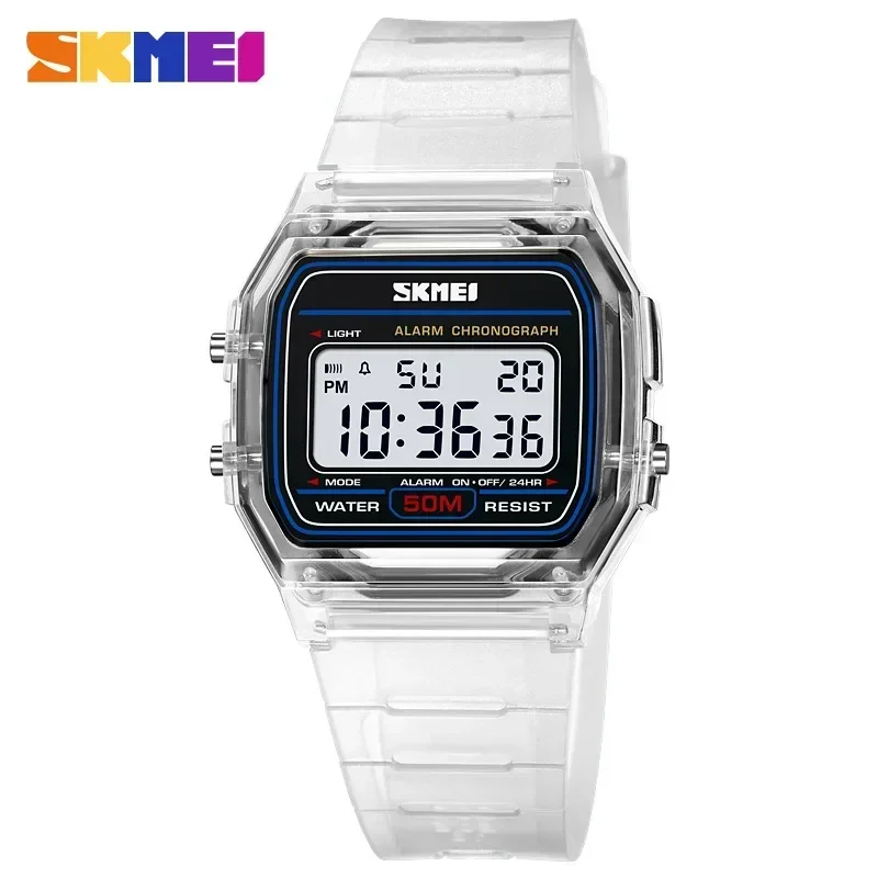 Rubber Strap Diver - SKMEI 2056 투명 TPU 스트랩 숙녀