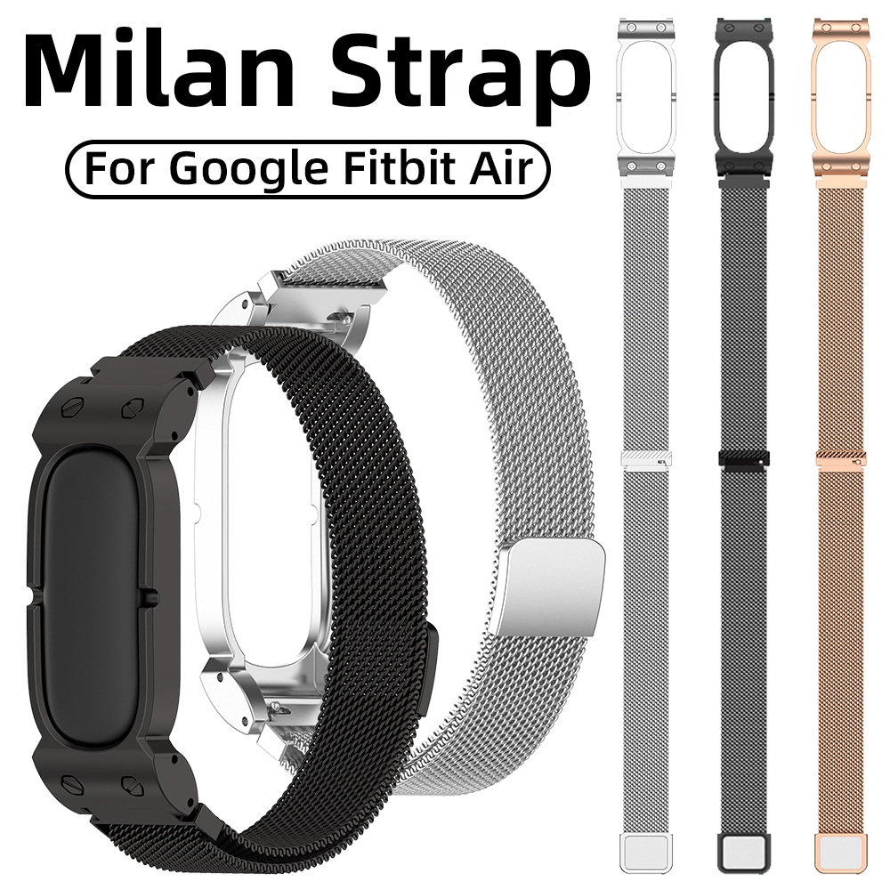 Mesh Strap Metal - Fitbit Air용 밀라노 시계 밴드 스테인레스