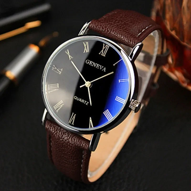 Leather Watch Band Men - 유명 브랜드 남자 쿼츠 시계 비즈니스