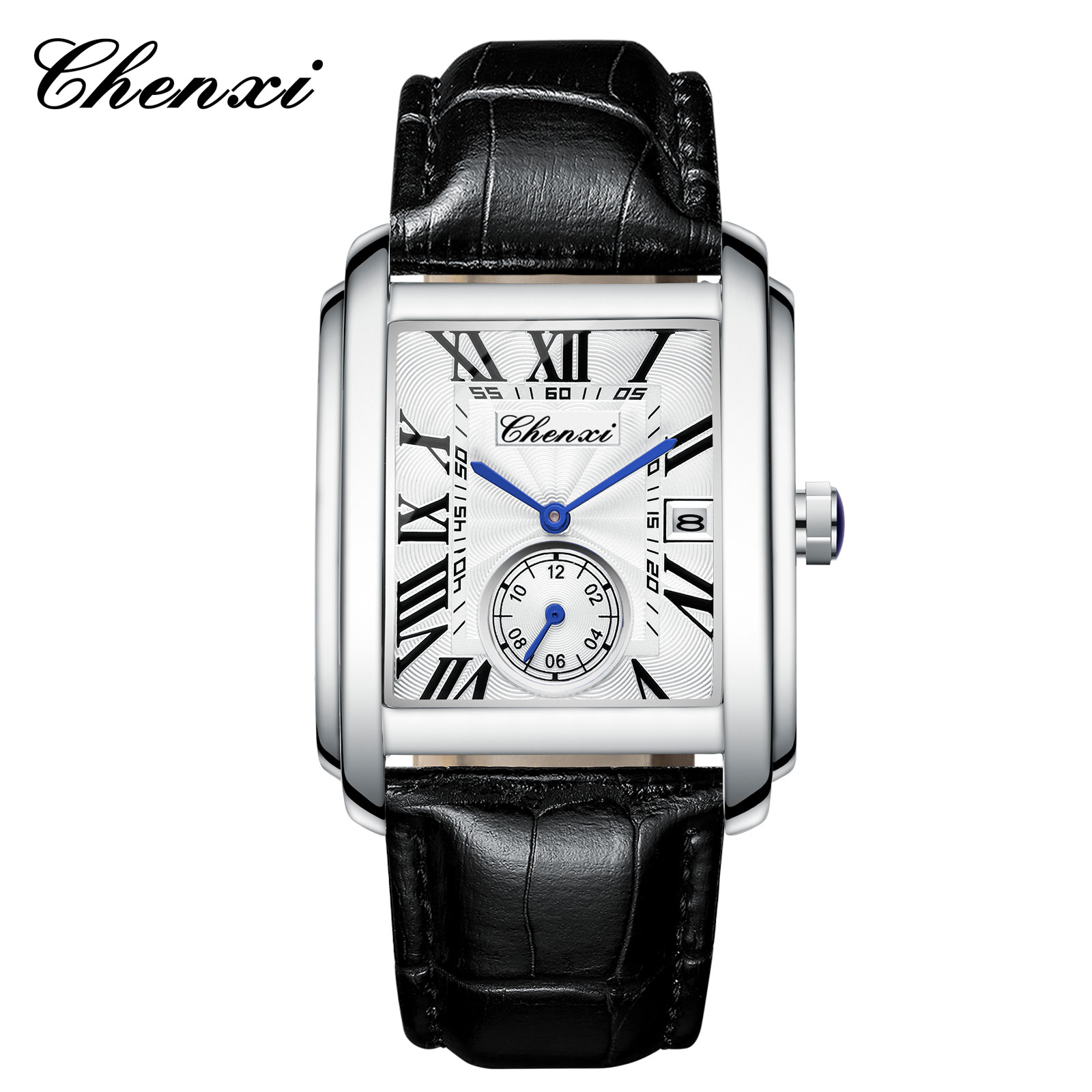 Chenxi 8216 새로운 패션 소년 클래식 직사각형 - Leather Watch Band Men 리뷰 및 가격