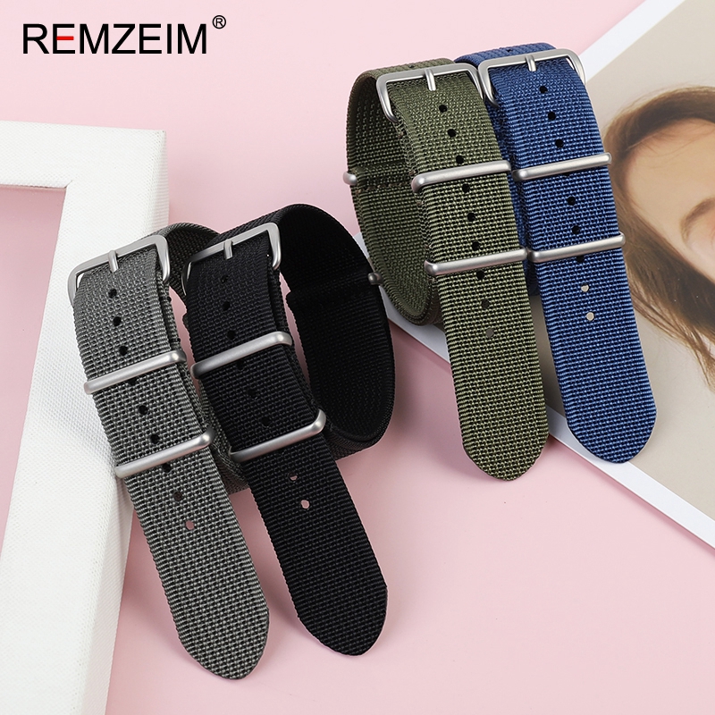 새로운 늑골이있는 나일론 시계 스트랩 18mm 20mm - Nato Strap Nylon 리뷰 및 가격