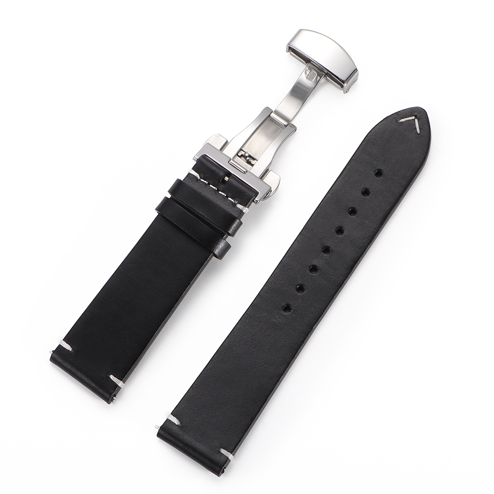 버터플라이 버클 빈티지 소프트 오일 왁스 시계줄 18m - Leather Strap Quick Release 리뷰 및 가격