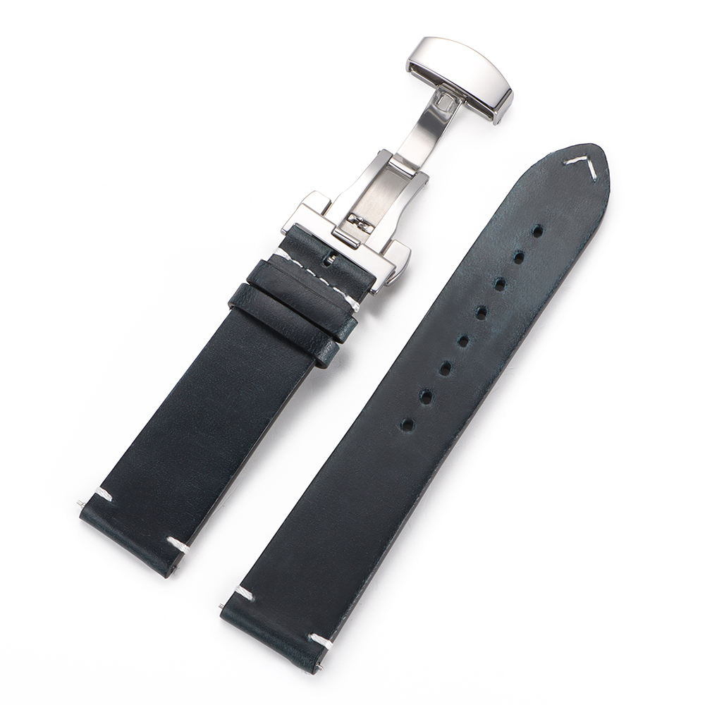 버터플라이 버클 빈티지 소프트 오일 왁스 시계줄 18m - Leather Strap Quick Release 리뷰 및 가격