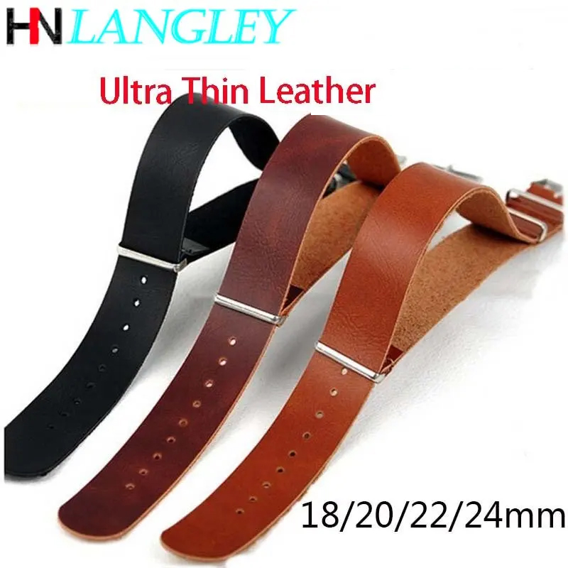 남녀공용 초박형 가죽 시계 밴드 스트랩, 싱글 레이어  - Nato Strap Nylon 리뷰 및 가격