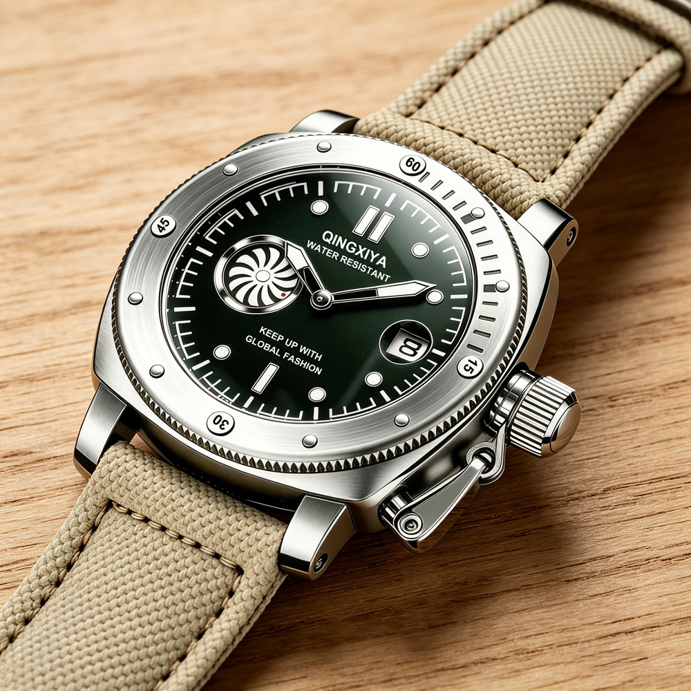 멋진 크리에이티브 카키 캔버스 스트랩 쿼츠 시계 남성용 - Canvas Strap Watch 리뷰 및 가격