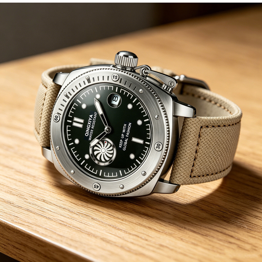 멋진 크리에이티브 카키 캔버스 스트랩 쿼츠 시계 남성용 - Canvas Strap Watch 리뷰 및 가격