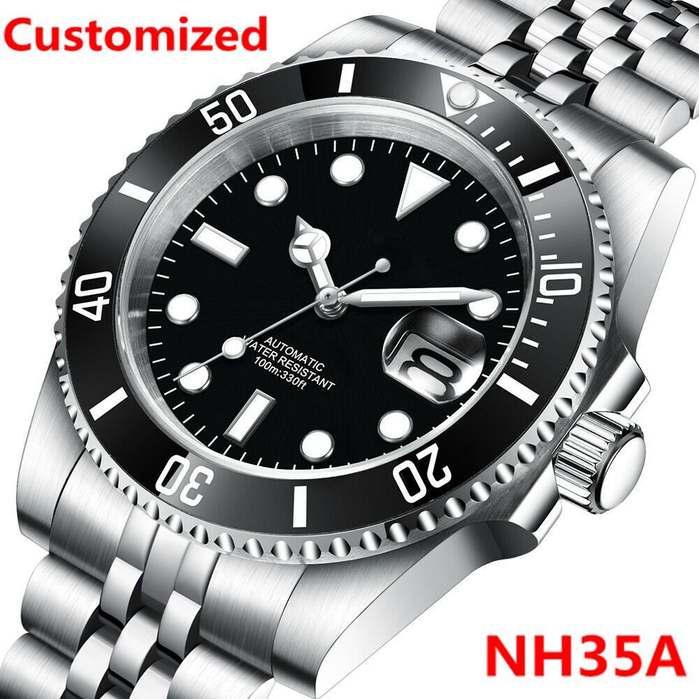 DIY 로고 40MM 다이브 시계 NH35 자동 손목  - Stainless Bracelet Diver 리뷰 및 가격