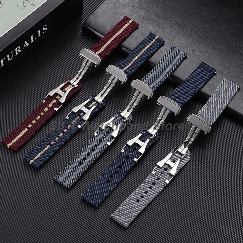 짠 캔버스 패브릭 시계 밴드 20mm 접이식 버클 나일 - Canvas Strap Watch 리뷰 및 가격