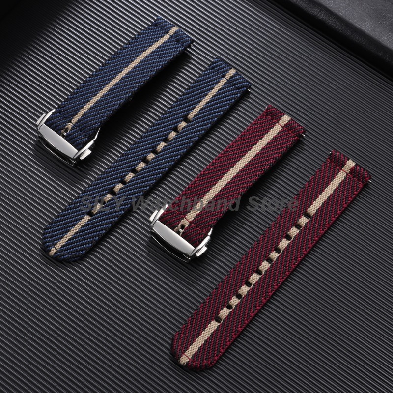 짠 캔버스 패브릭 시계 밴드 20mm 접이식 버클 나일 - Canvas Strap Watch 리뷰 및 가격