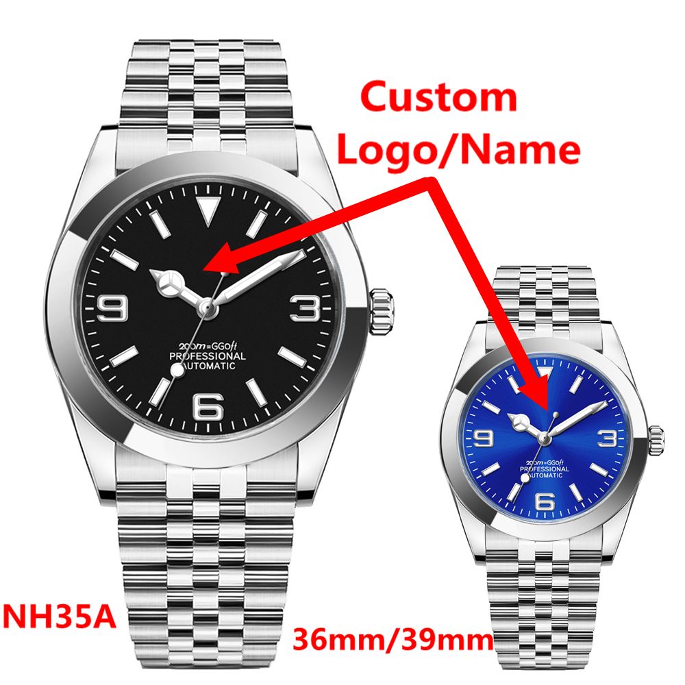 맞춤형 로고 고급 NH35 시계 여성 남성용 시계 36 - Stainless Bracelet Diver 리뷰 및 가격