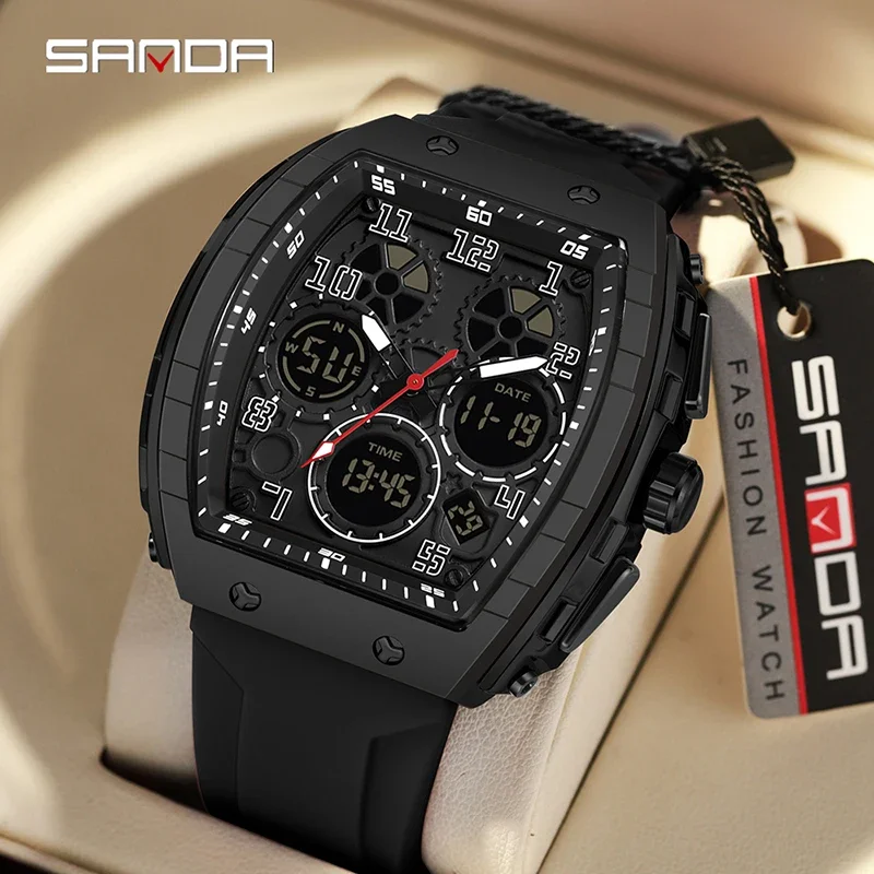 SANDA 6157 새로운 패션 남성용 전자 시계, 다 - Rubber Strap Diver 리뷰 및 가격