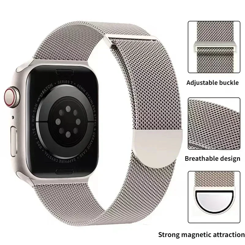 Apple 시계 밴드 용 마그네틱 루프 스트랩 44mm - Milanese Loop Magnetic 리뷰 및 가격
