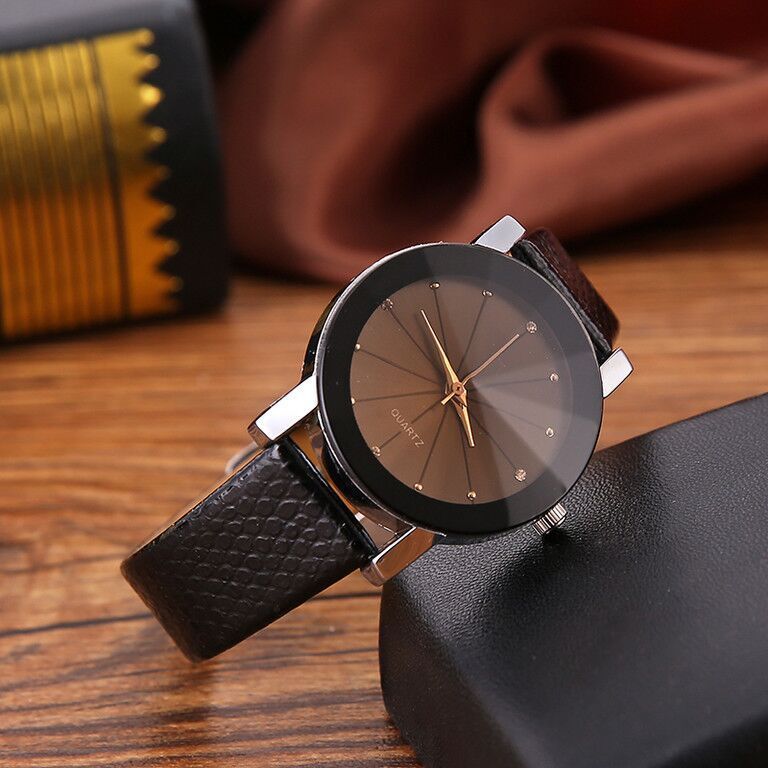 패션 캐주얼 남성 시계 블랙 가죽 밴드 쿼츠 손목 시계 - Leather Watch Band Men 리뷰 및 가격