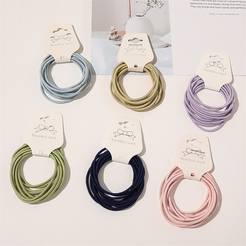 여자 여자 간단한 기본 탄성 헤어 밴드 넥타이 스 크런 - Silicone Band Women 리뷰 및 가격