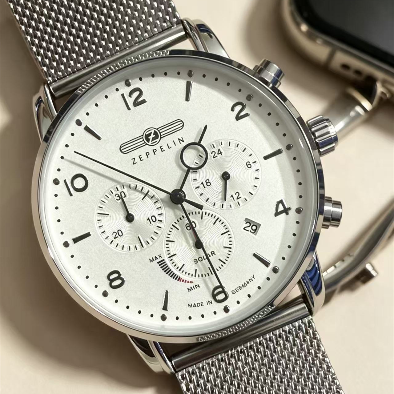 Zeppelin Airship 자동 날짜 남성용 케이스 - Leather Watch Band Men 리뷰 및 가격
