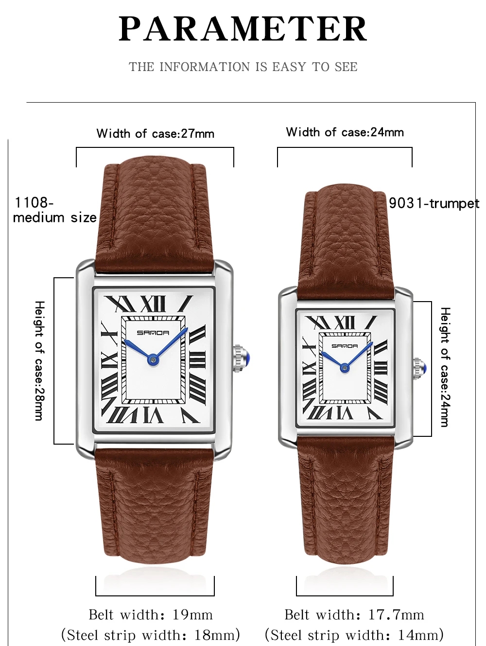 Sanda 남녀공용 직사각형 손목 시계, 유니섹스 실버 - Leather Watch Band Men 리뷰 및 가격