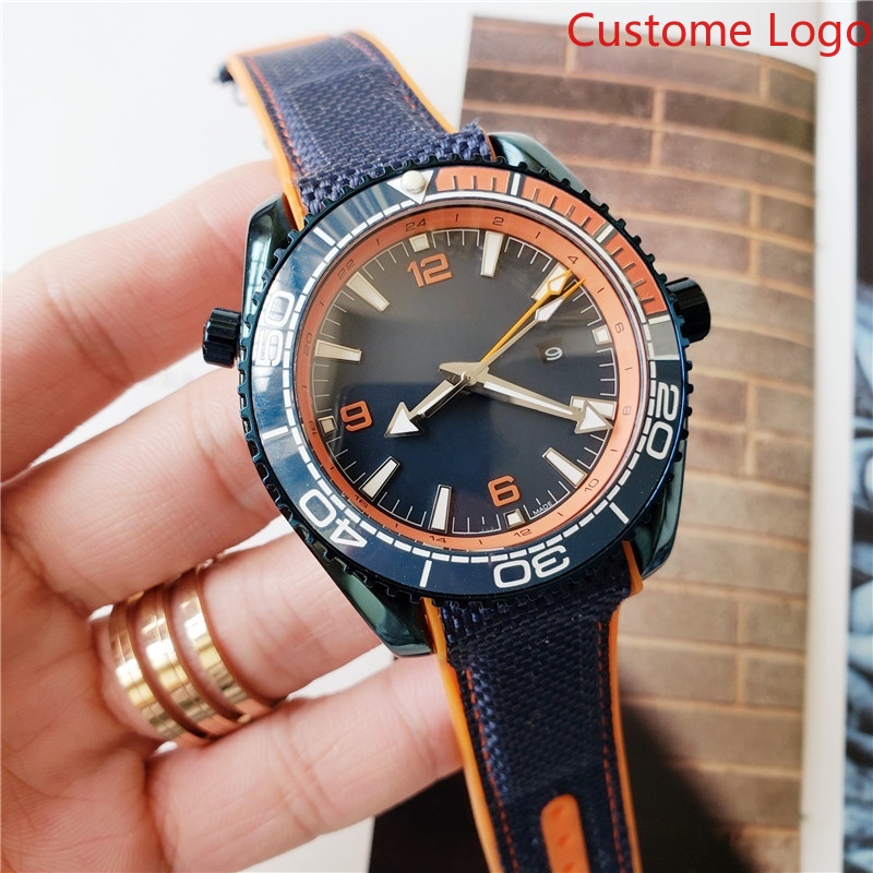 남성용 GMT 다이빙 시계 블루 오렌지 투톤 베젤, 우 - Rubber Strap Diver 리뷰 및 가격