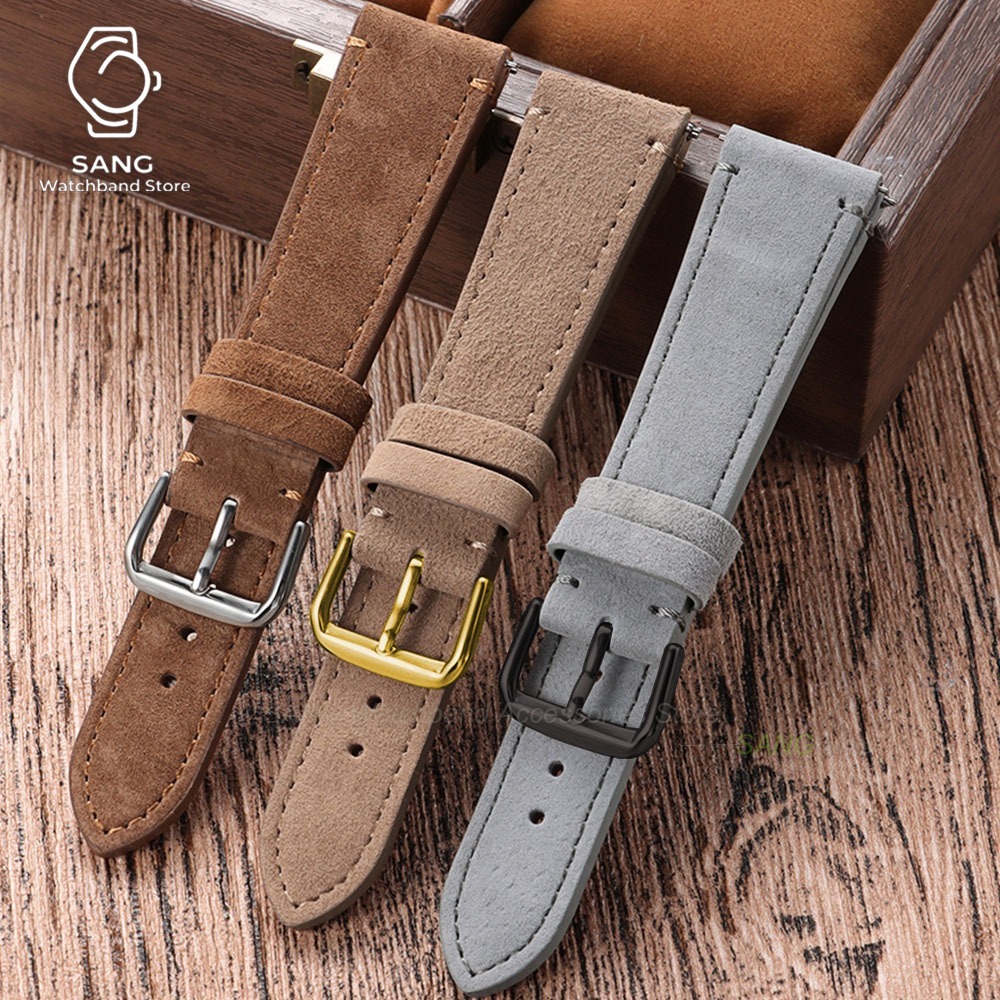 20mm 22mm 유니버설 남녀 빈티지 스웨이드 가죽  - Suede Strap Watch 리뷰 및 가격