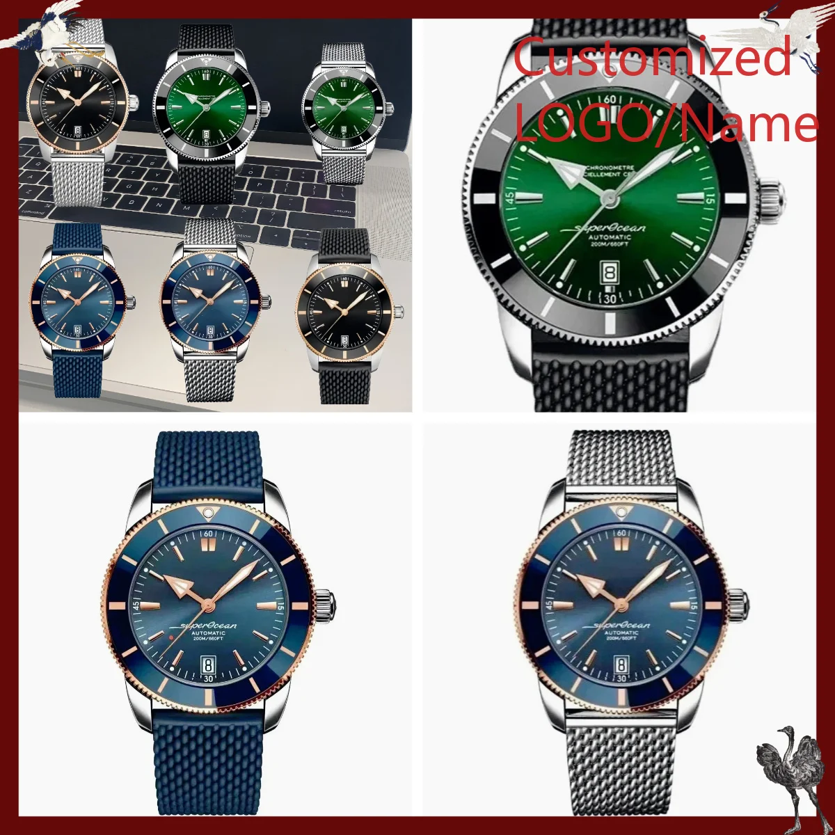A1212 스토어 맞춤형 시계 46mm 남성용 스포츠  - Rubber Strap Diver 리뷰 및 가격
