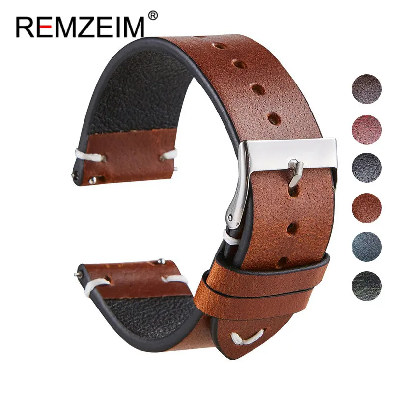 REMZEIM 퀵릴리즈 가죽 시계 밴드, 캐주얼 벨트  - Leather Strap Quick Release 리뷰 및 가격