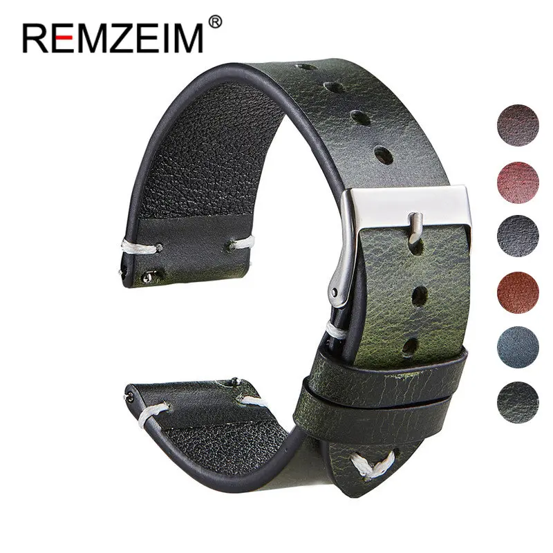 REMZEIM 퀵릴리즈 가죽 시계 밴드, 캐주얼 벨트  - Leather Strap Quick Release 리뷰 및 가격