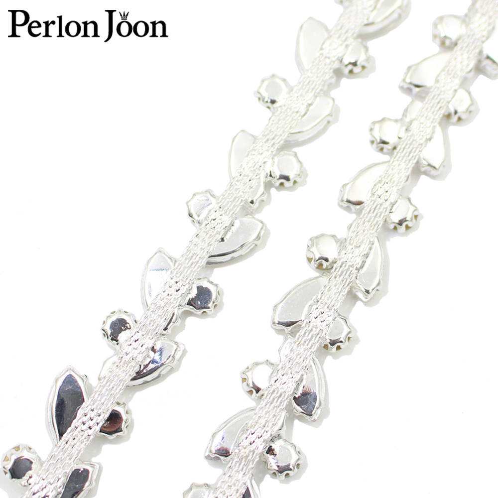 잎 라운드 크리스탈 라인 석 장식 체인 실버 화이트 용 - Perlon Strap Woven 리뷰 및 가격